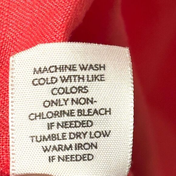 J. Jill L 100% linen coral sleeveless pocket dress - Picture 8 of 8